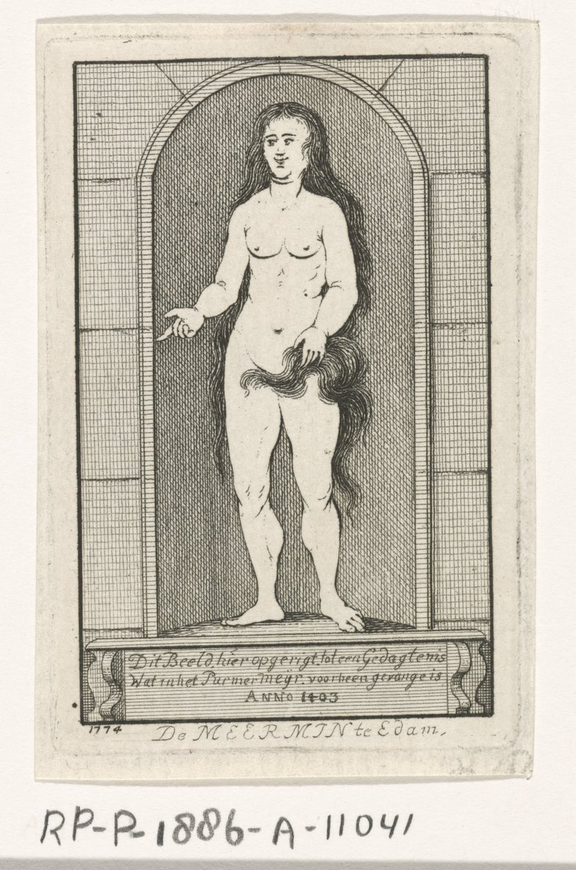 Niche med statuen af ​​en havfrue af Caspar Jacobsz. Philips