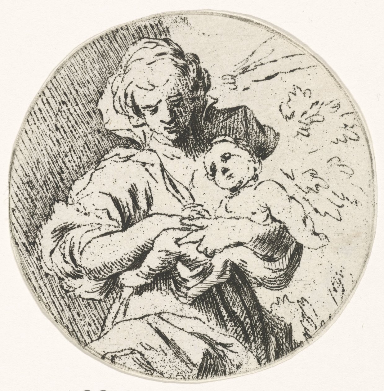 Kvinde med barn i armene af Caspar Jacobsz. Philips