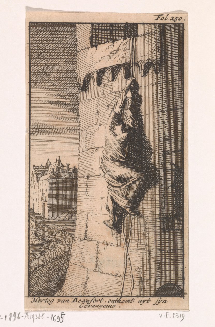 Hertugen af Beauforts flugt, 1648 af Caspar Luyken
