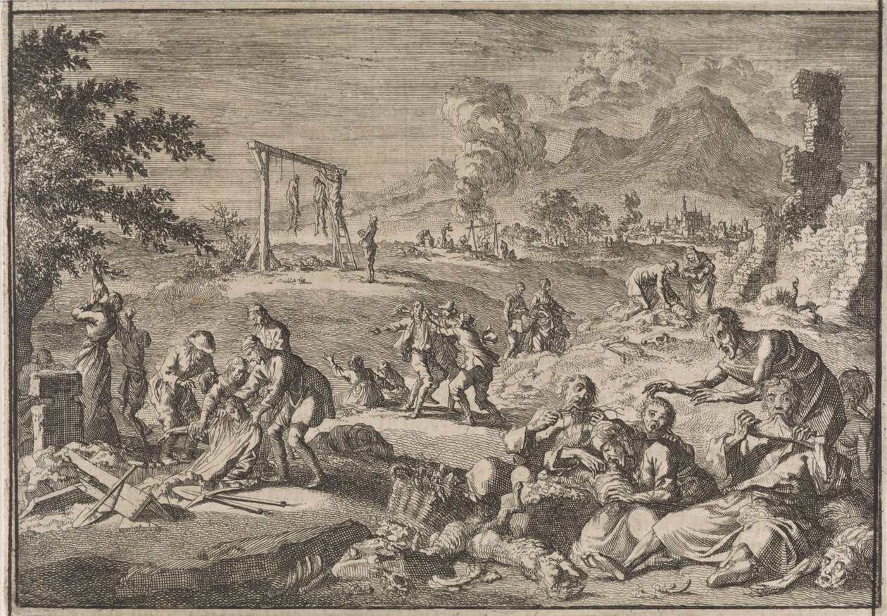 Hungersnøden i Tyskland, 1637, 1701. af Caspar Luyken