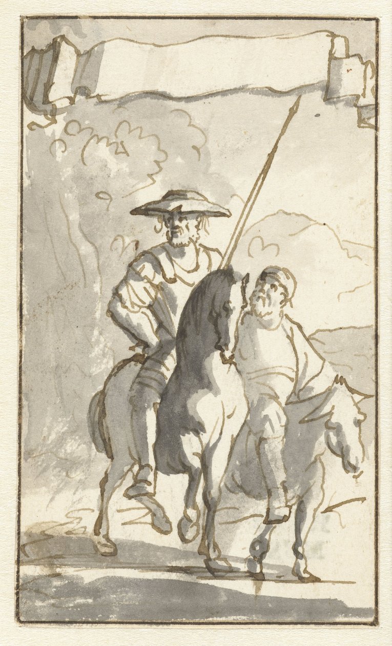 Titeltryk af Don Quixote Design til femte bind af Histoire de l