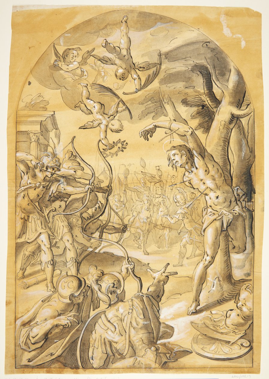 Den hellige Sebastians martyrium af Caspar Menneler