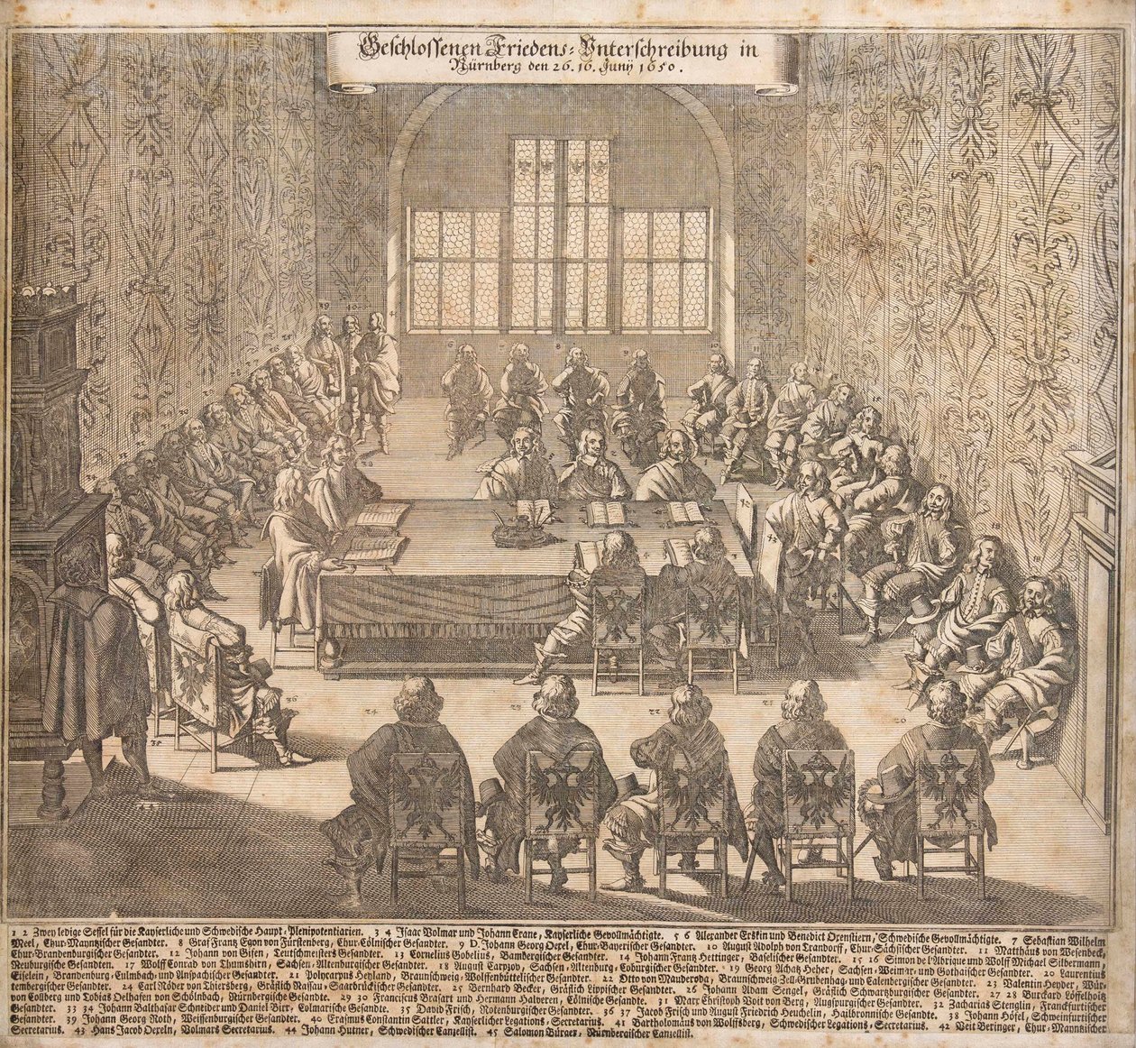 Ratifikationen af freden i Westfalen i Nürnberg den 26. juni 1650, 1650. af Caspar Merian