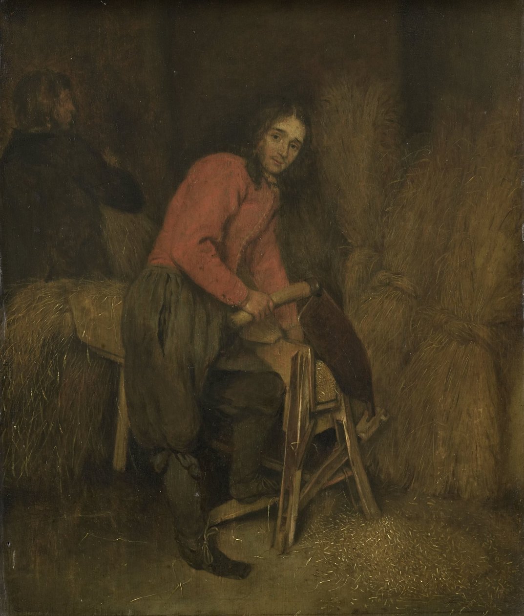 Trimning af høballer af Caspar Netscher (attributed to)