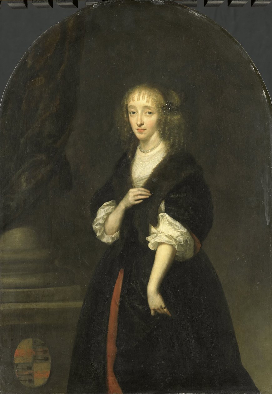 Portræt af Jacoba Bicker (1640-95), kone til Pieter de Graeff af Caspar Netscher