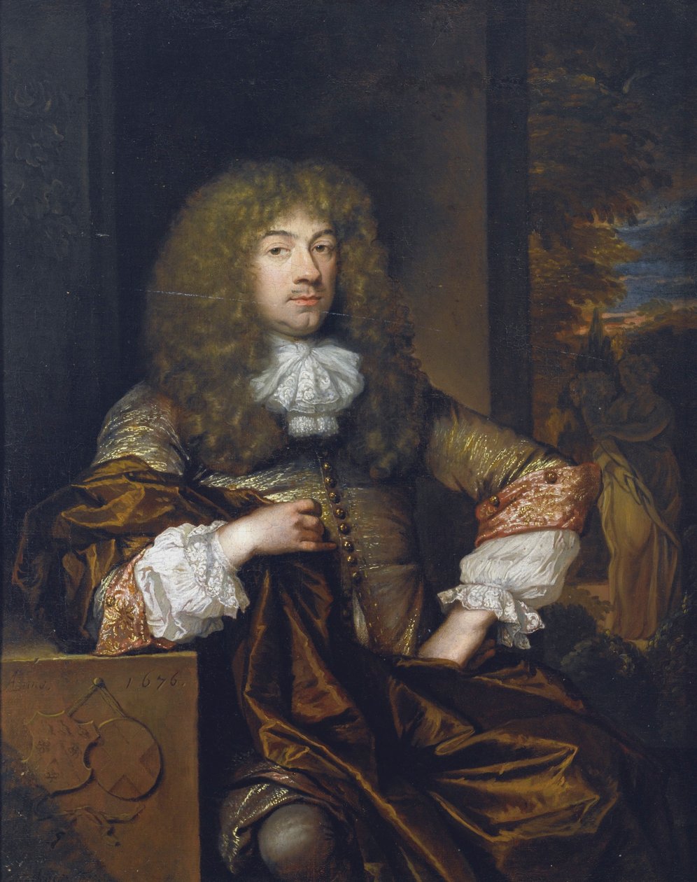 Portræt af Jan Boudaen Courten (1635-1716) af Caspar Netscher