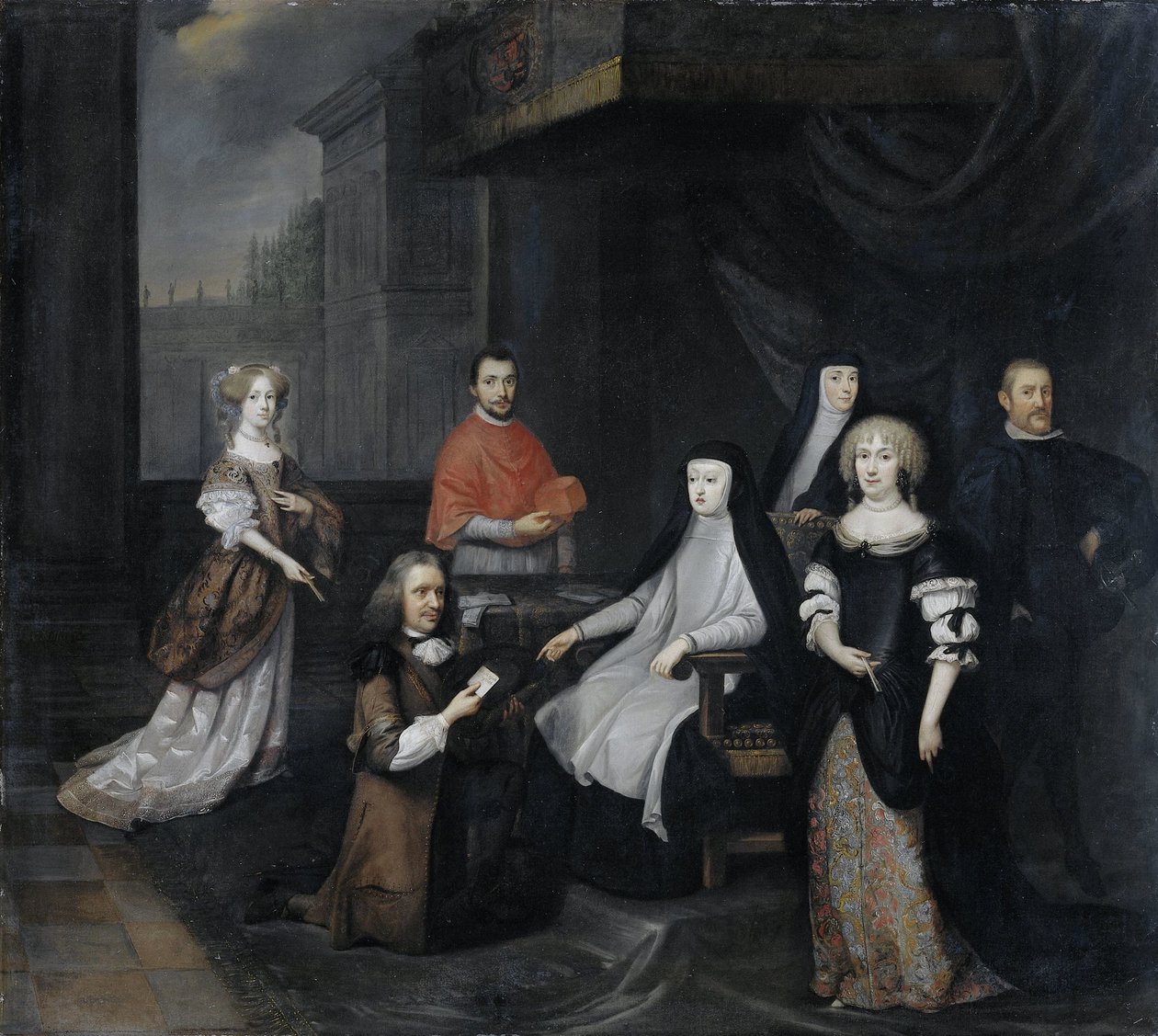 Modtagelse af den hollandske ambassadør Hieronymus van Beverningk af den spanske dronning-regent Maria-Anna af Østrig, 2. marts 1671 af Caspar Netscher
