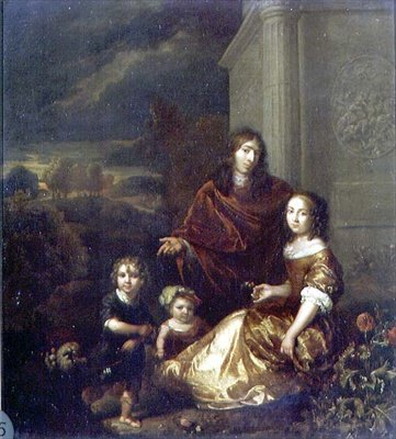 Kunstnerens Familie af Caspar Netscher