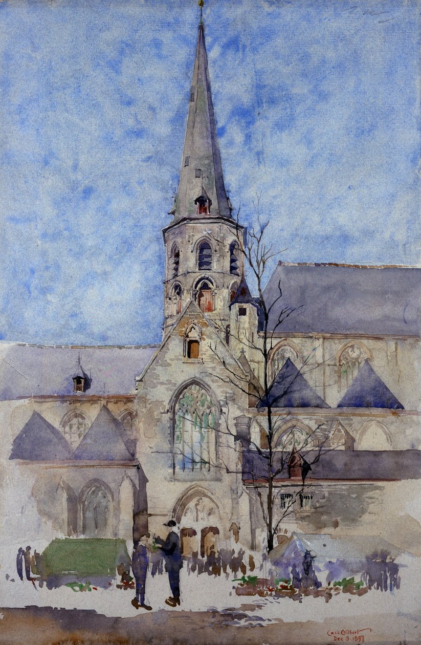 En markedsdag (Sankt Jakobs Kirke, Gent, Belgien) af Cass Gilbert
