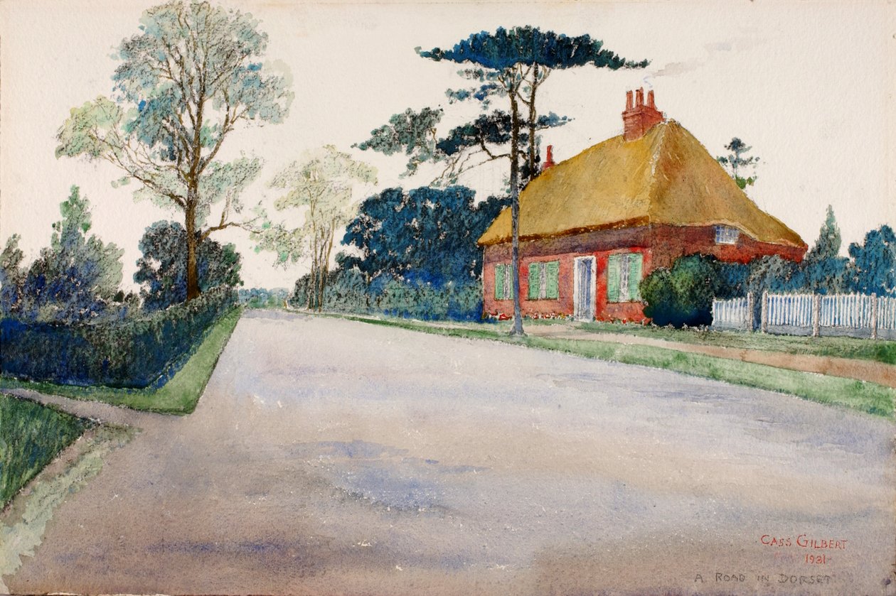 En vej i Dorset, 1931. af Cass Gilbert