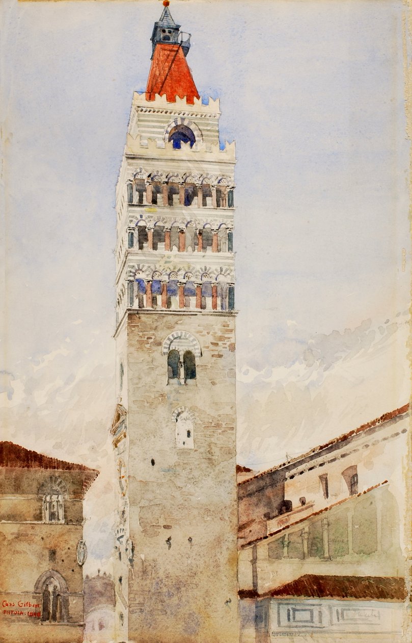 Katedraltårnet, Pistoia, Italien, 1898. af Cass Gilbert
