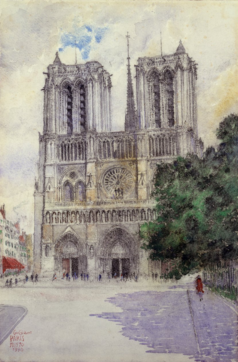 Notre Dame-katedralen, Paris, 1933. af Cass Gilbert