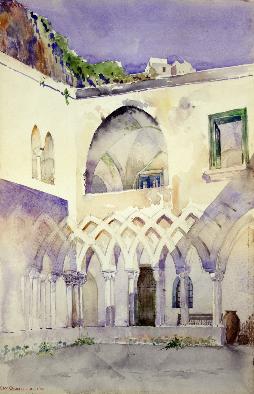 Gårdsplads, Capucine-klosteret, Amalfi af Cass Gilbert