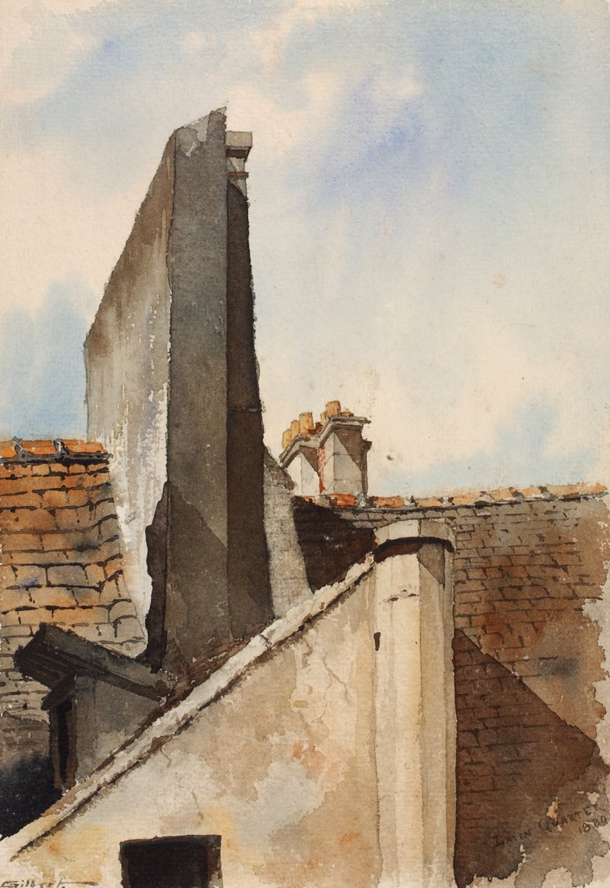 Latinerkvarteret, Paris, 1880. af Cass Gilbert