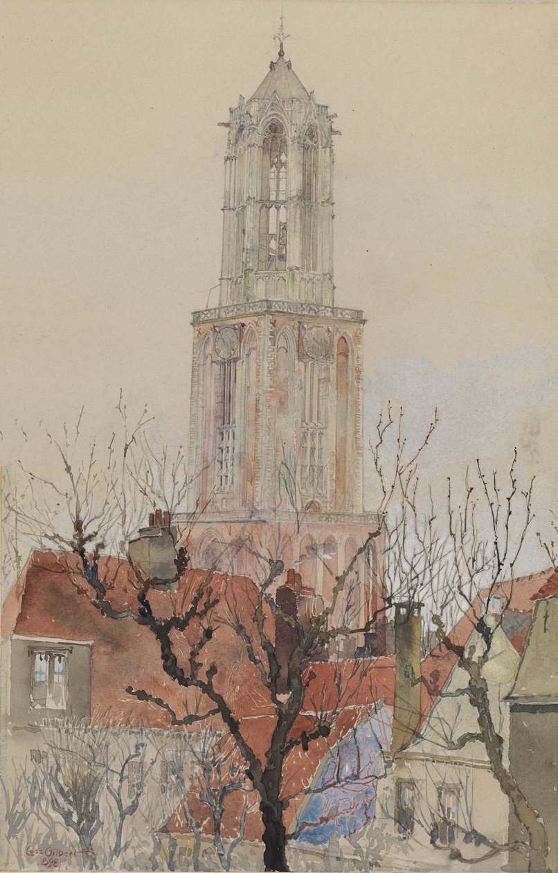 Tårnet i katedralen i Utrecht, Holland, 1898. af Cass Gilbert