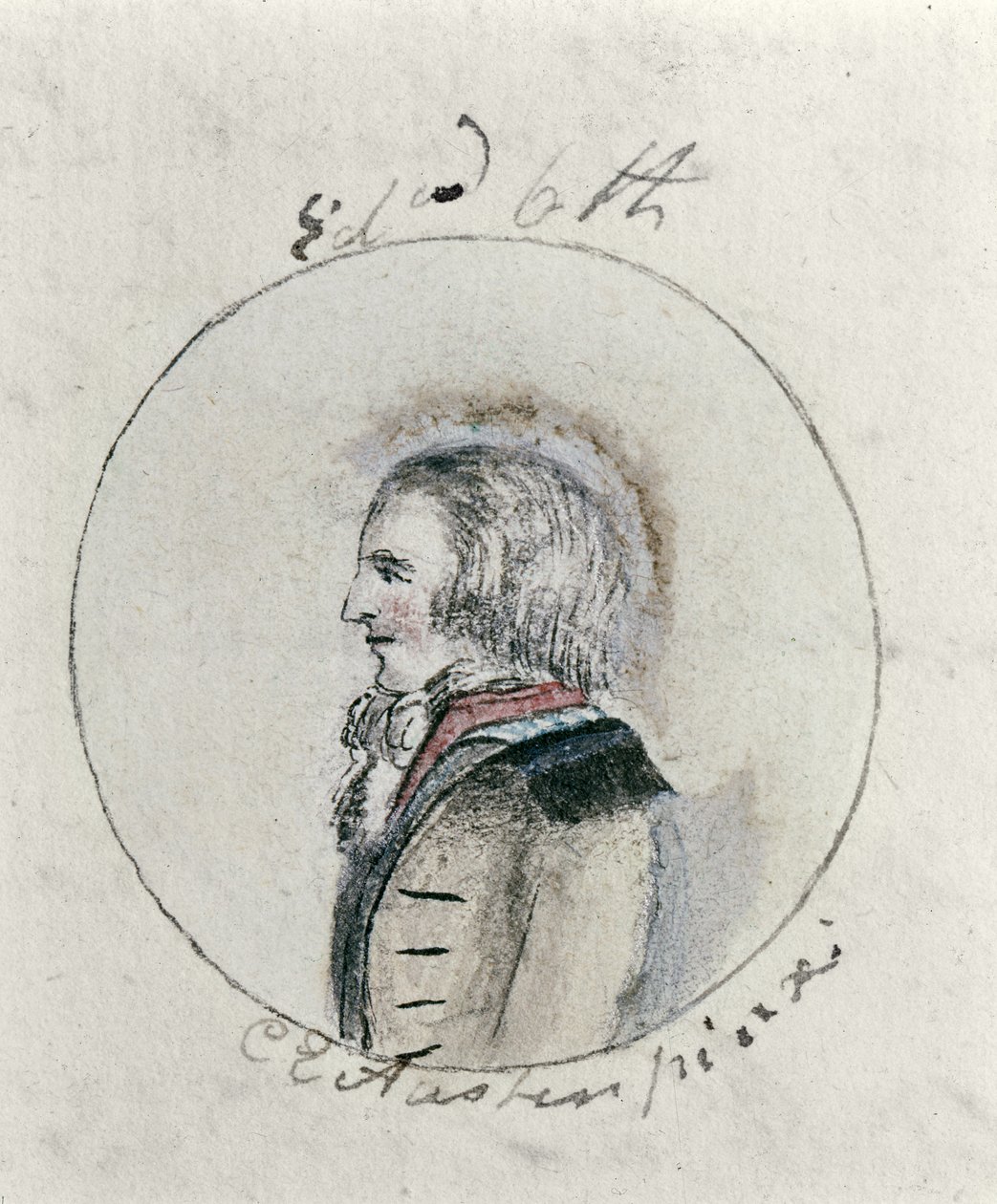 Edward VI (1537-53), ca. 1790 (pen & blæk og wc på papir) af Cassandra Austen