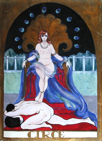 Circe, ca. 1900-20 (akvarel på papir) af Castana Castana