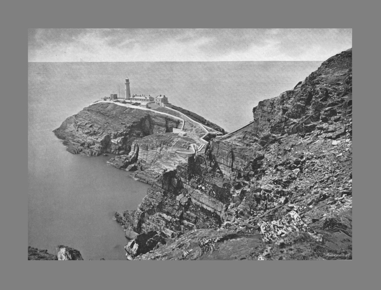 South Stack Lighthouse, Holyhead, c1900 af Catherall and Pritchard
