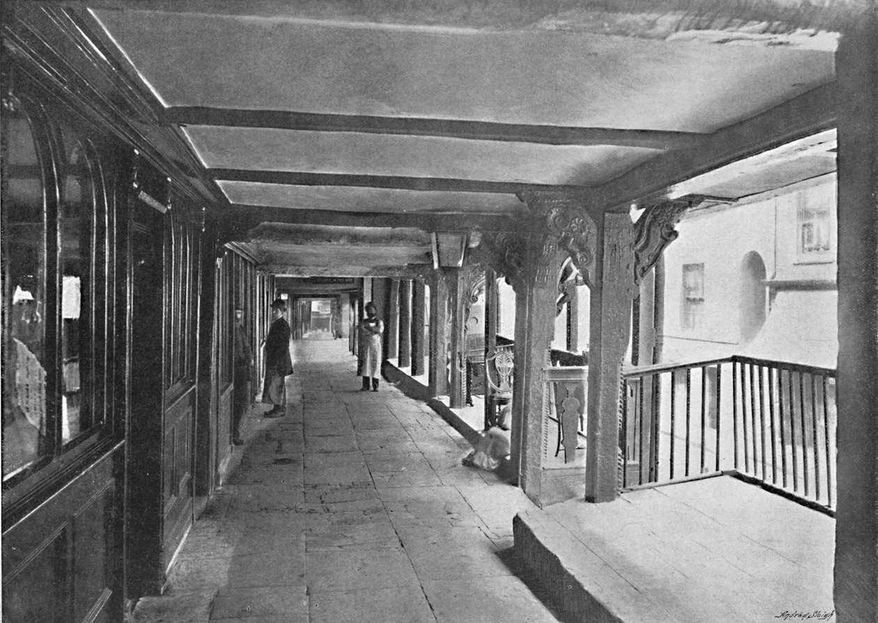 Watergate Street Row, Chester, c1896 af Catherall and Pritchard