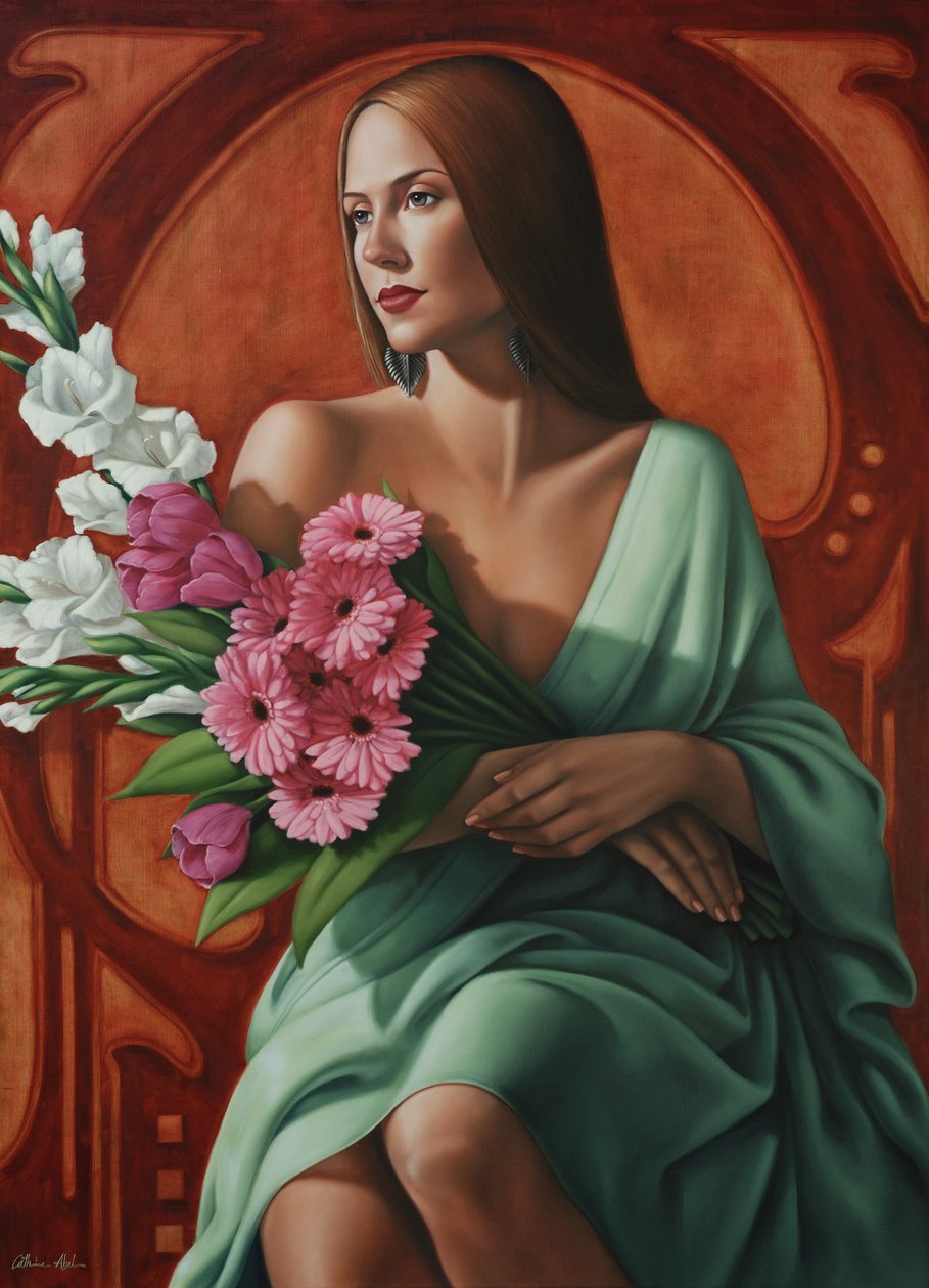 Grace (olie på linned) af Catherine Abel