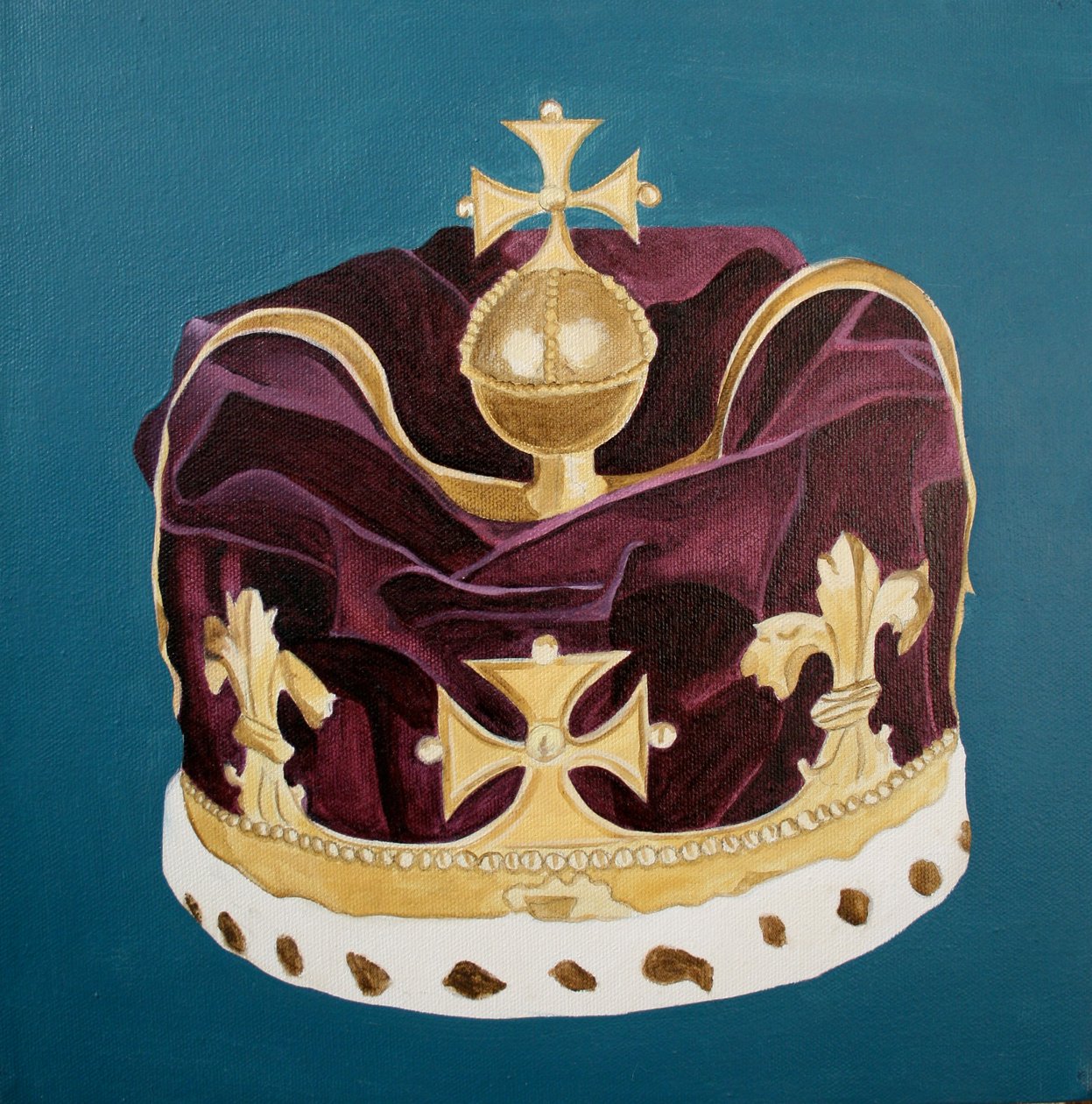Kronjuveler, 2001 (olie på lærred) af Cathy Lomax