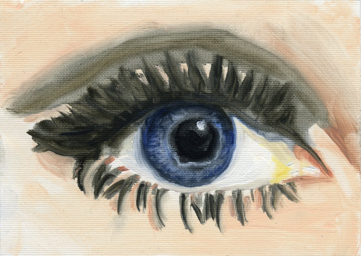 Jean, 2013 (olie på papir) af Cathy Lomax