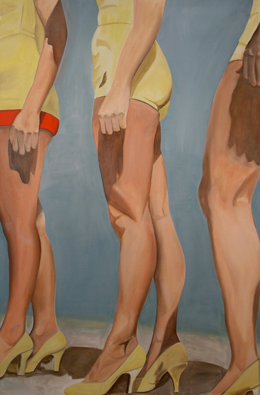 Legs, 2007 (olie på lærred) af Cathy Lomax