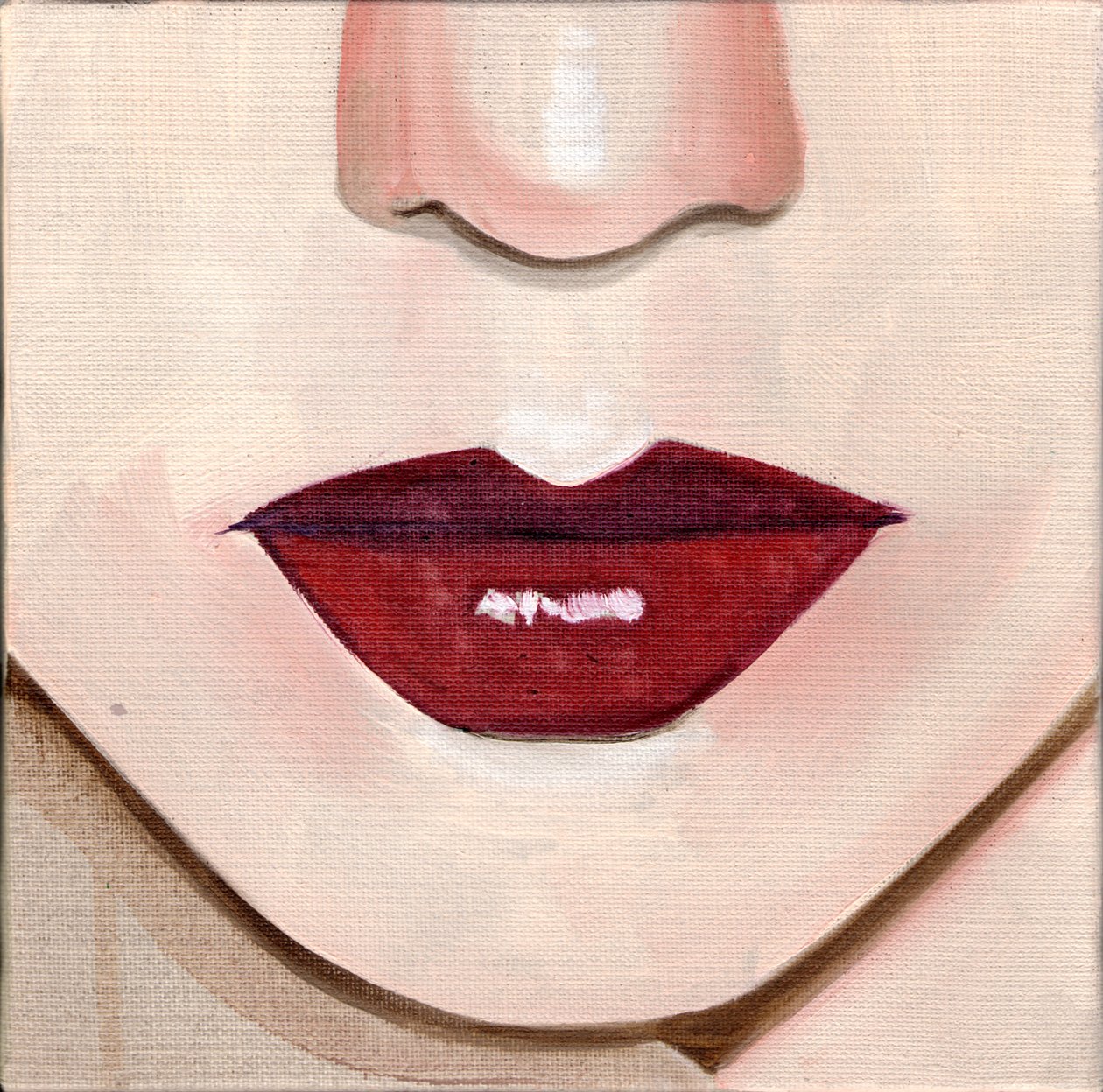 Maquillage 7, 2013 (olie på lærred) af Cathy Lomax