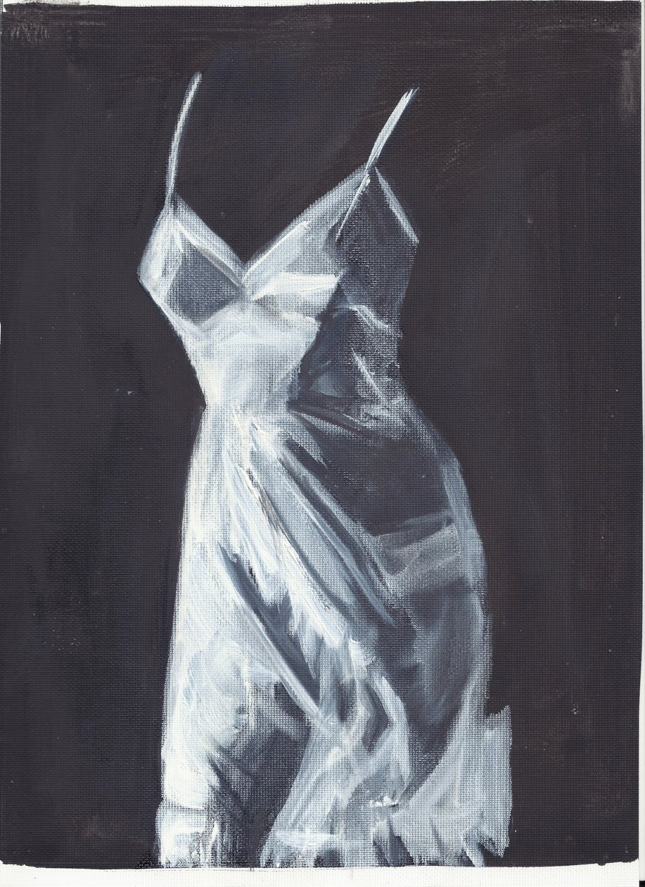 Rose 2, 2012 (olie og akryl på papir) af Cathy Lomax