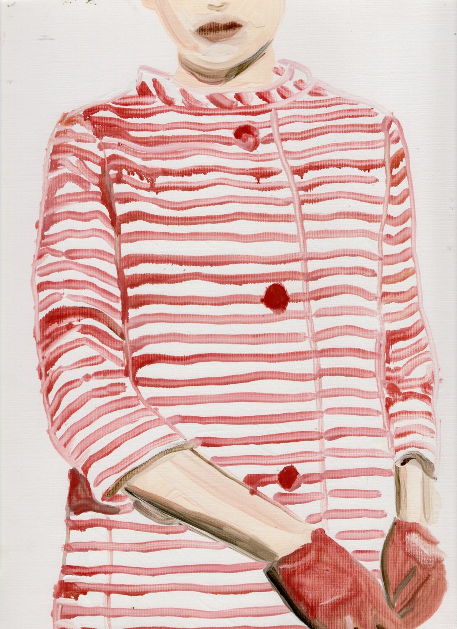 Stars in Stripes (MF), 2015 (olie på papir) af Cathy Lomax