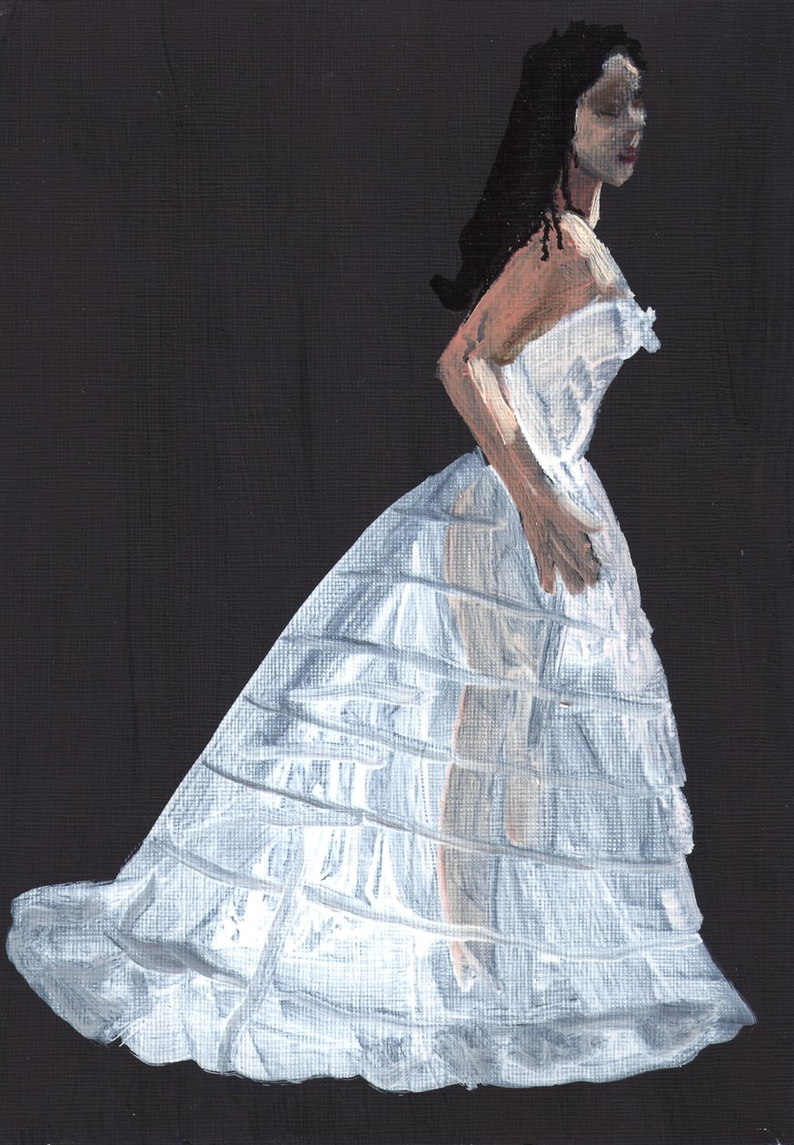 Susannah, 2011 (olie på papir) af Cathy Lomax