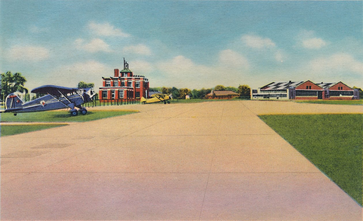 Bowman Field, kommunal lufthavn, 1942 af Caufield and Shook
