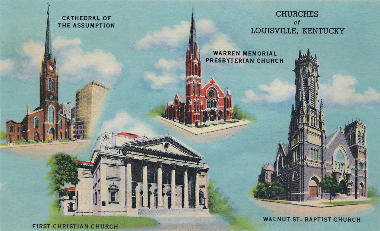 Kirker i Louisville, Kentucky, 1942 af Caufield and Shook