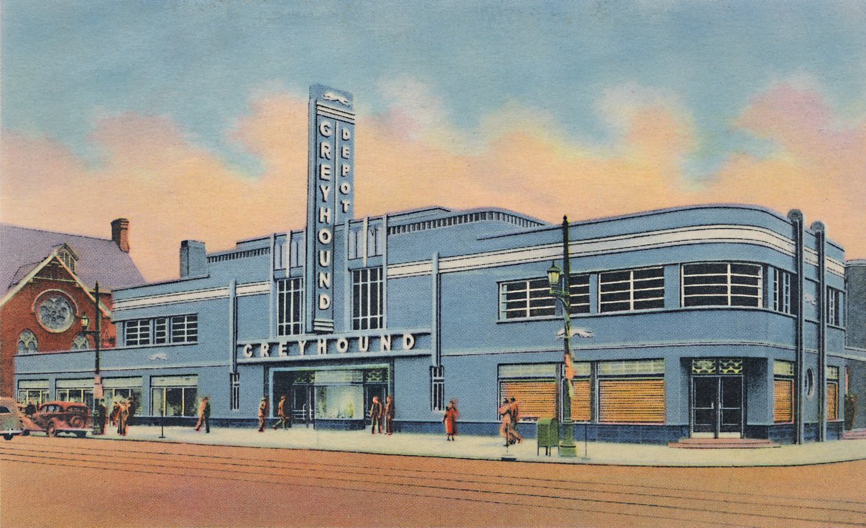 Greyhound Bus Terminal, 1942 af Caufield and Shook