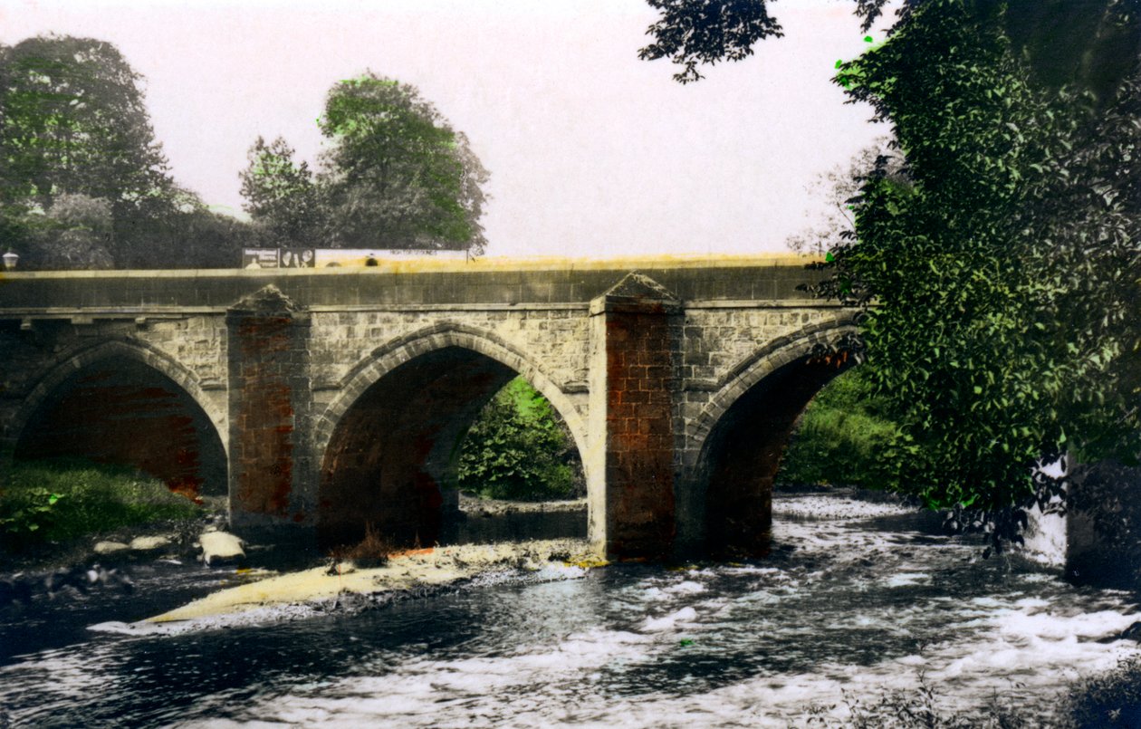Bro over floden Derwent, Matlock, Derbyshire, 1926. af Cavenders Ltd