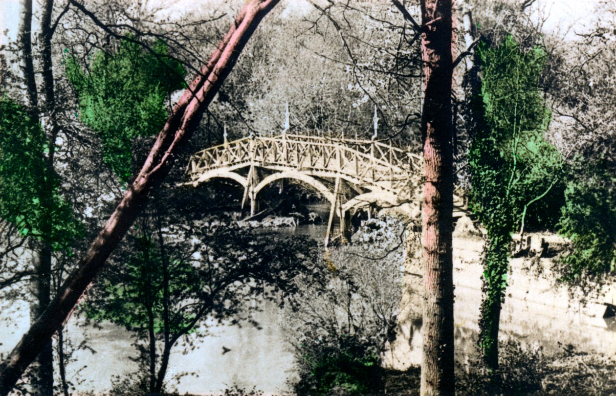 Bro over Themsen ved Nuneham Courtenay, Oxfordshire, 1926. af Cavenders Ltd