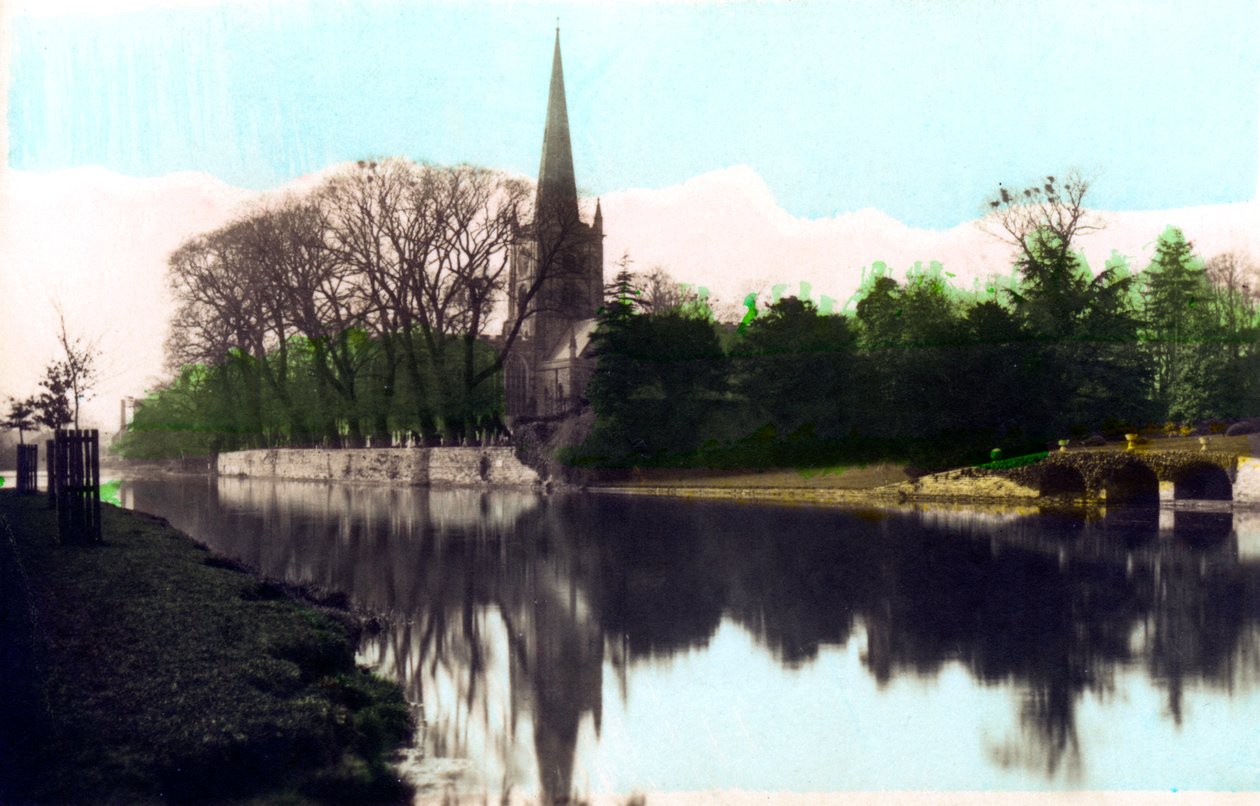 Holy Trinity Church, Stratford-upon-Avon, Warwickshire, 1926. af Cavenders Ltd