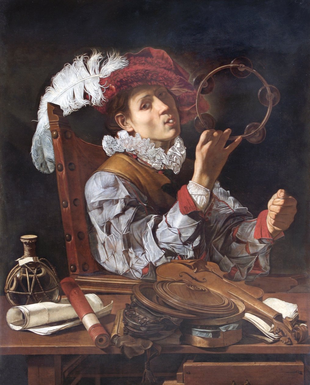 En musiker, ca. 1610 (olie på lærred) af Cecco de Caravaggio