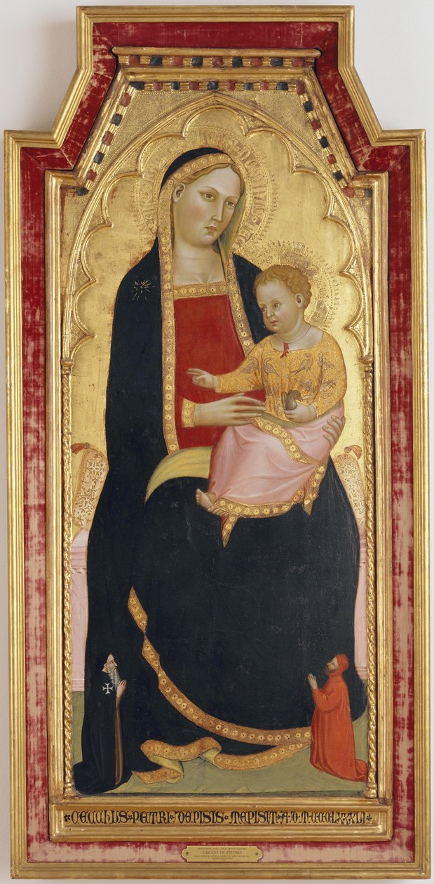 Madonna og barn med donorer af Cecco di Pietro