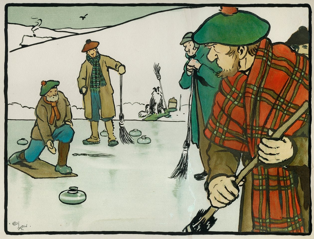 Gammel engelsk sport og spil: Curling af Cecil Charles Windsor Aldin
