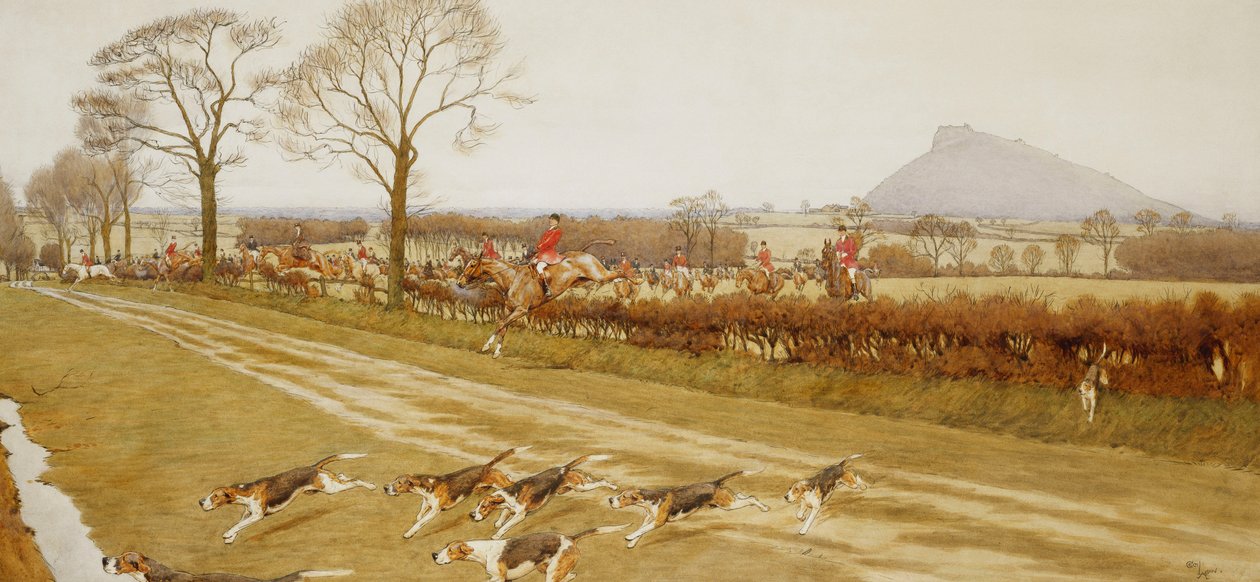 The Cheshire - Away from Tattenhall, 1912 af Cecil Charles Windsor Aldin