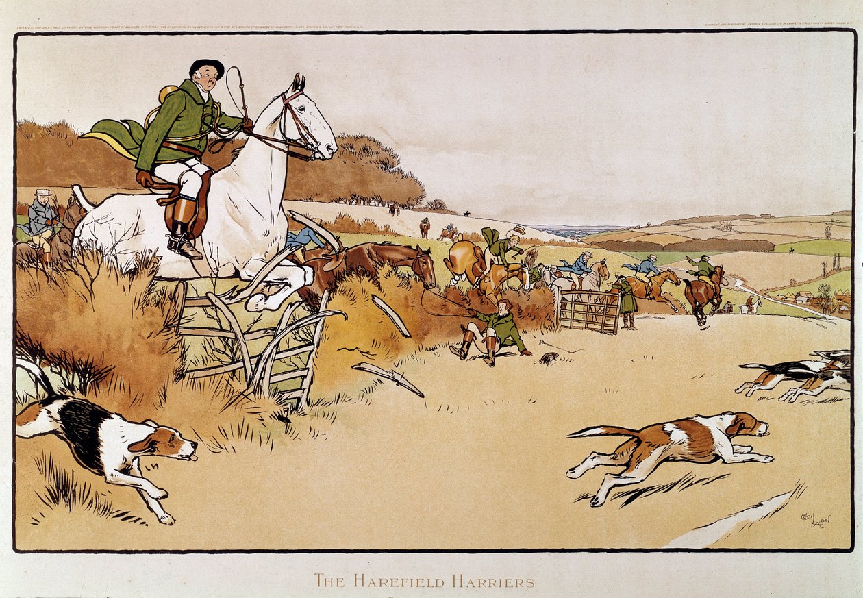 Akvarel af Cecil Aldin (1870-1935) 1800-tallets privatsamling af Cecil Charles Windsor Aldin