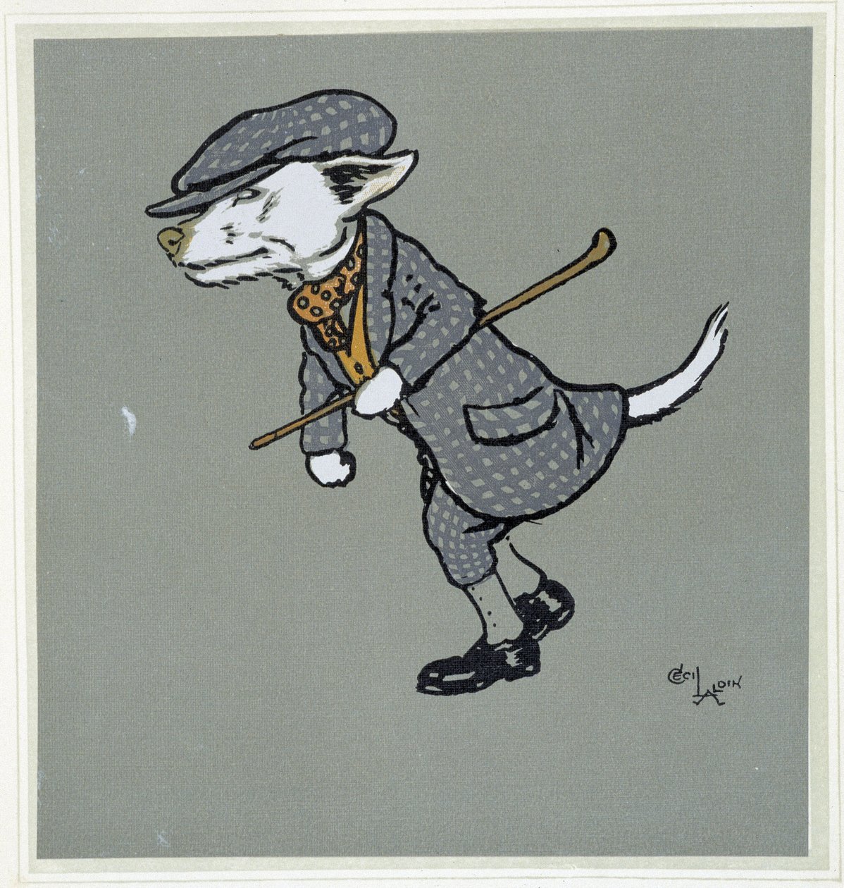 Hvid ræv, gentleman - i "" Merry Party"", ill. af Cécil Aldin, red. Hodder & Stoughton, London af Cecil Charles Windsor Aldin