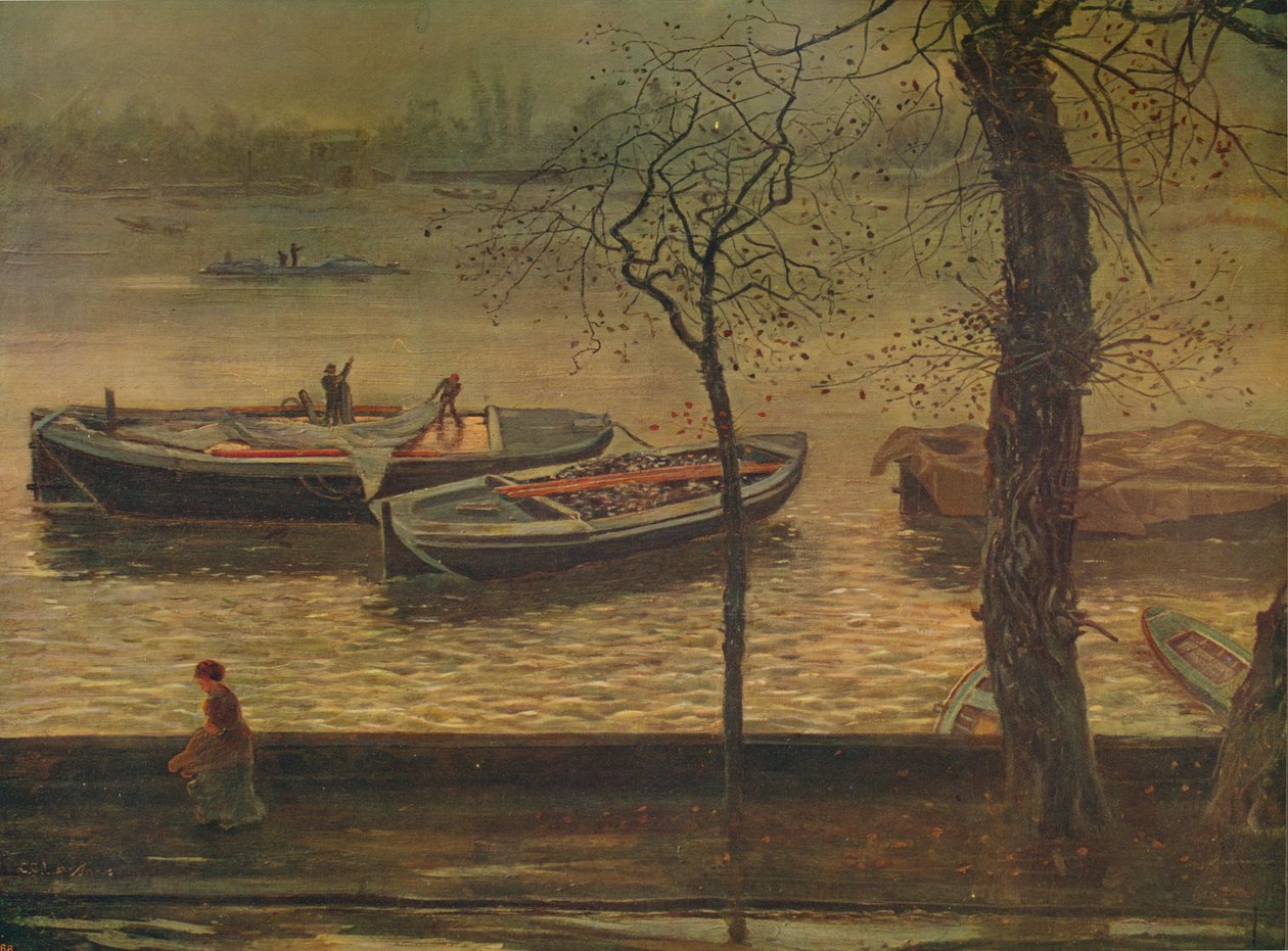 Battersea Reach, c1870, c1915 af Cecil Gordon Lawson