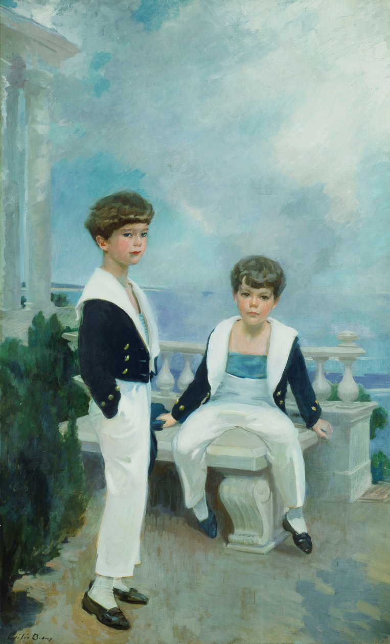 The Velie Boys (Craig Combes Velie og John Deere Velie), ca. 1913 (olie på lærred) af Cecilia Beaux
