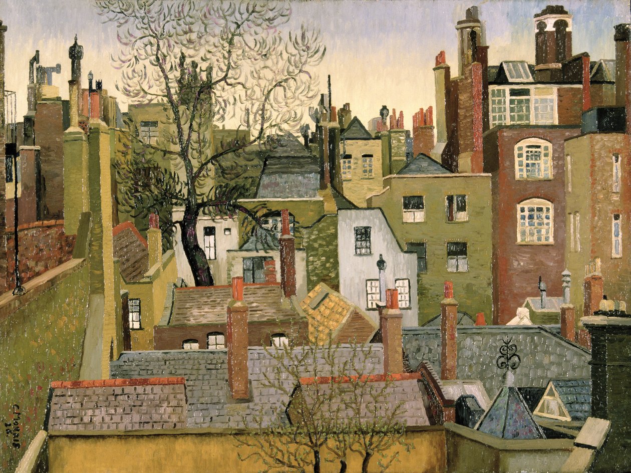 Fra et vindue på Brook Street 45, London, W1 af Cedric Morris