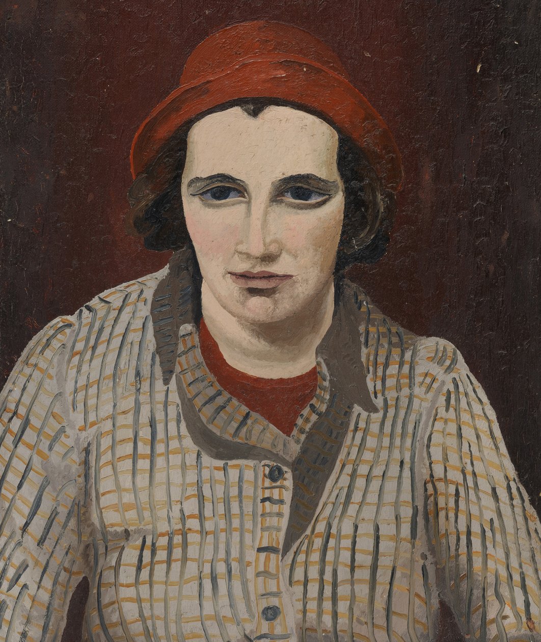 Portræt af Denise Broadley (olie på lærred) af Cedric Morris