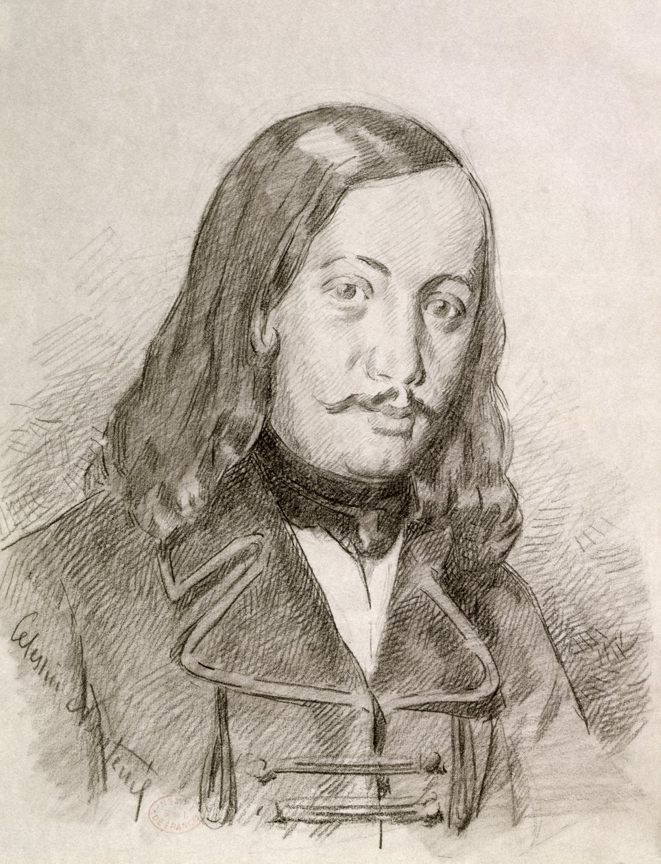 Theophile Gautier (1811-72) af Celestin Francois Nanteuil