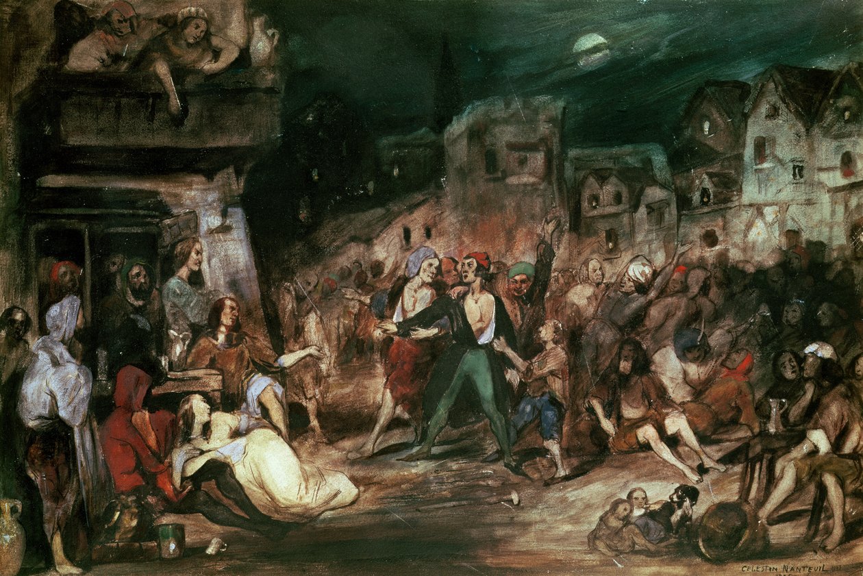 Gringoire in the Court of Miracles, illustration fra kapitel VI i 