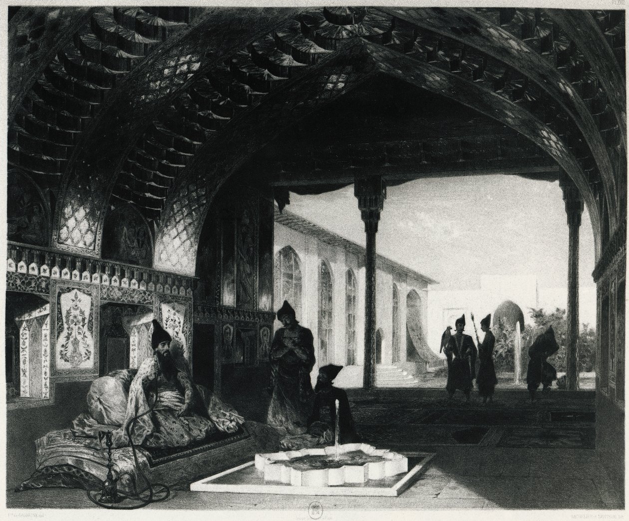 Spejlsalen i Palace of the Sardar of Yerevan, af Celestin Francois Nanteuil (1813-1873), Armenien af Celestin Francois Nanteuil
